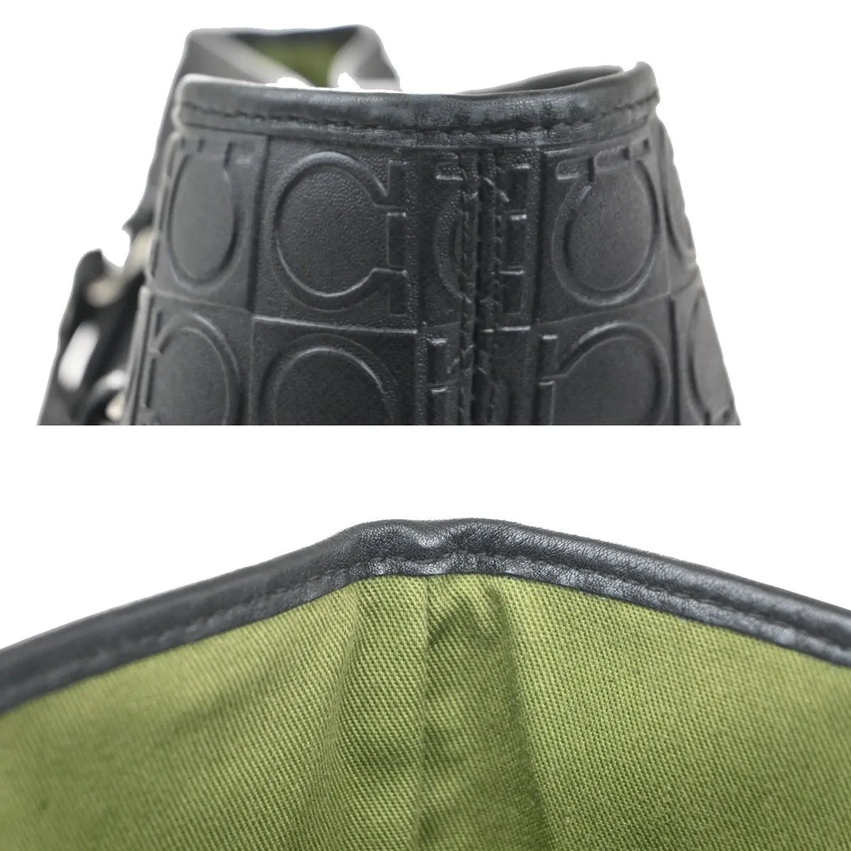 Salvatore Ferragamo Gancini Tote Gancini Canvas, Black, Canvas, Tote Bag
