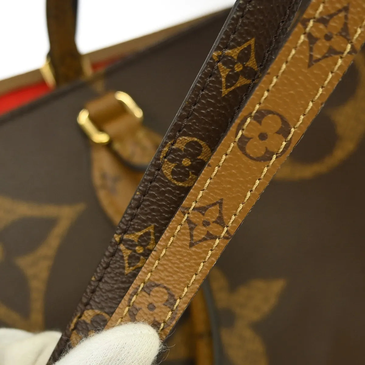 Louis Vuitton OnTheGo Monogram, Brown, Canvas, Tote Bag