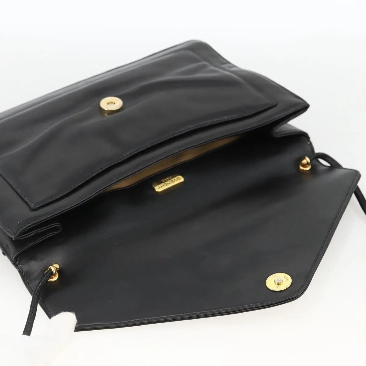 Givenchy Vintage 4G Leather, Black, Leather, Shoulder Bag