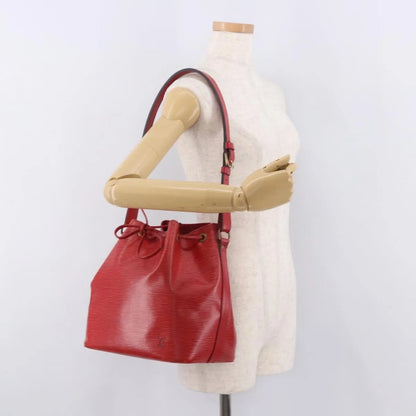 Louis Vuitton Petit Noe Epi Leather, Red, Leather, Shoulder Bag