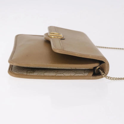 Christian Dior Vintage CD Chain Flap Leather, Camel, Leather, Shoulder Bag