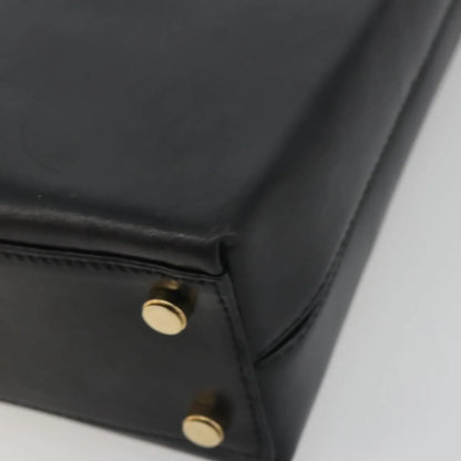 Salvatore Ferragamo Gancini Convertible Top Handle Leather, Black, Leather, Handbag