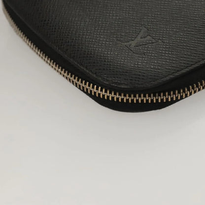 Louis Vuitton Atoll Organizer Taiga Leather, Gray, Leather, Wallet
