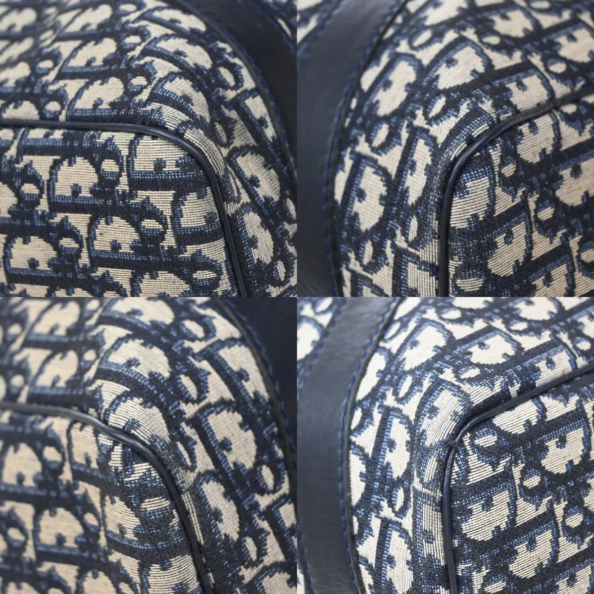 Christian Dior Vintage Bowling monogram canvas, Navy, Canvas, Handbag