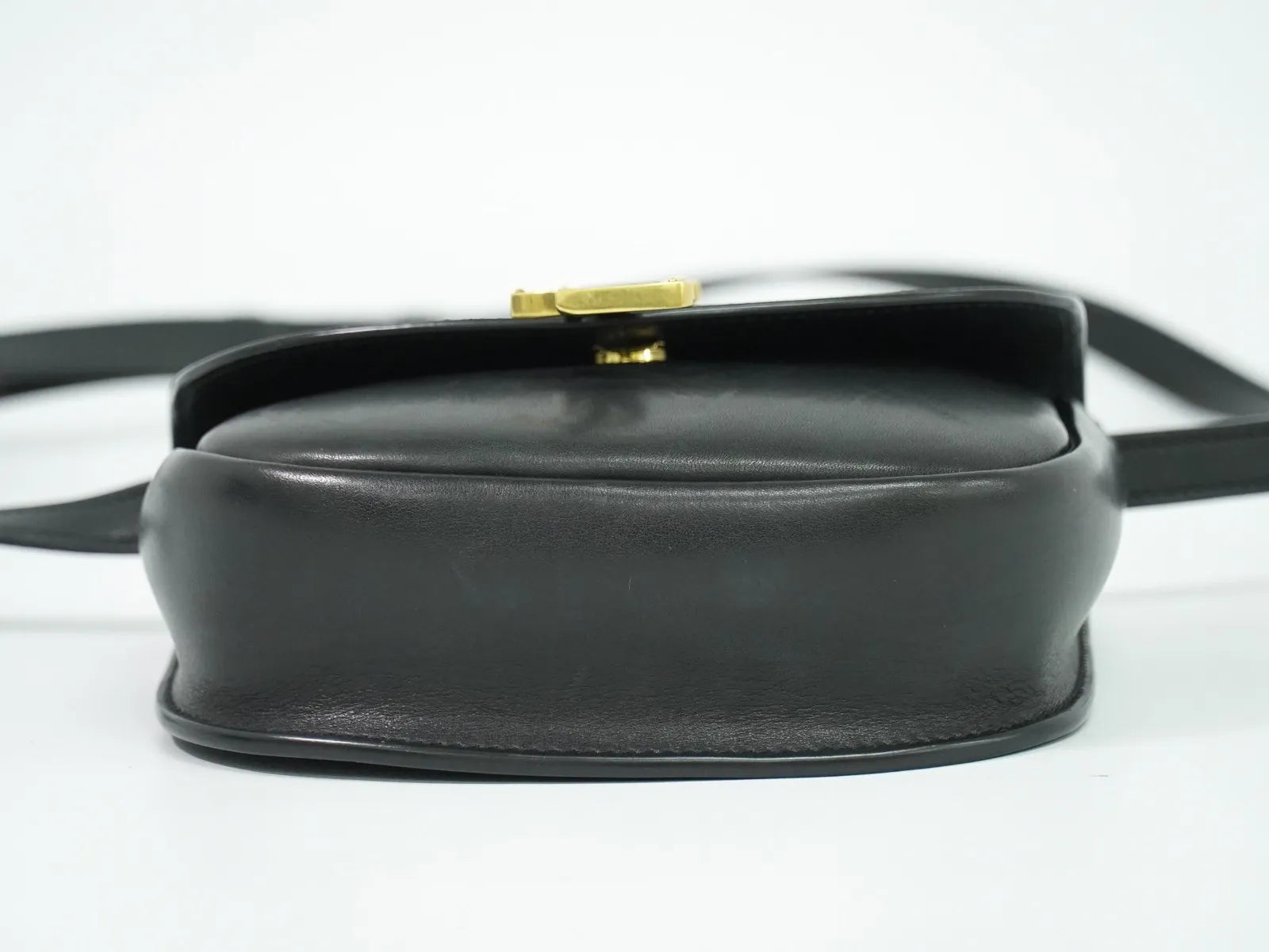 Saint Laurent Kaia Leather, Black, Leather, Shoulder Bag