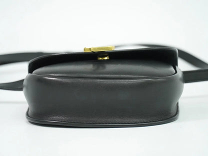 Saint Laurent Kaia Leather, Black, Leather, Shoulder Bag
