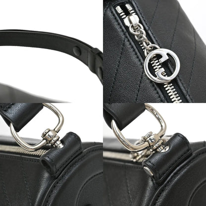 Gucci Blondie Interlocking GG Leather, Black, Leather, Handbag