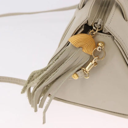 Fendi Vintage Handbag Leather, Beige, Leather, Handbag
