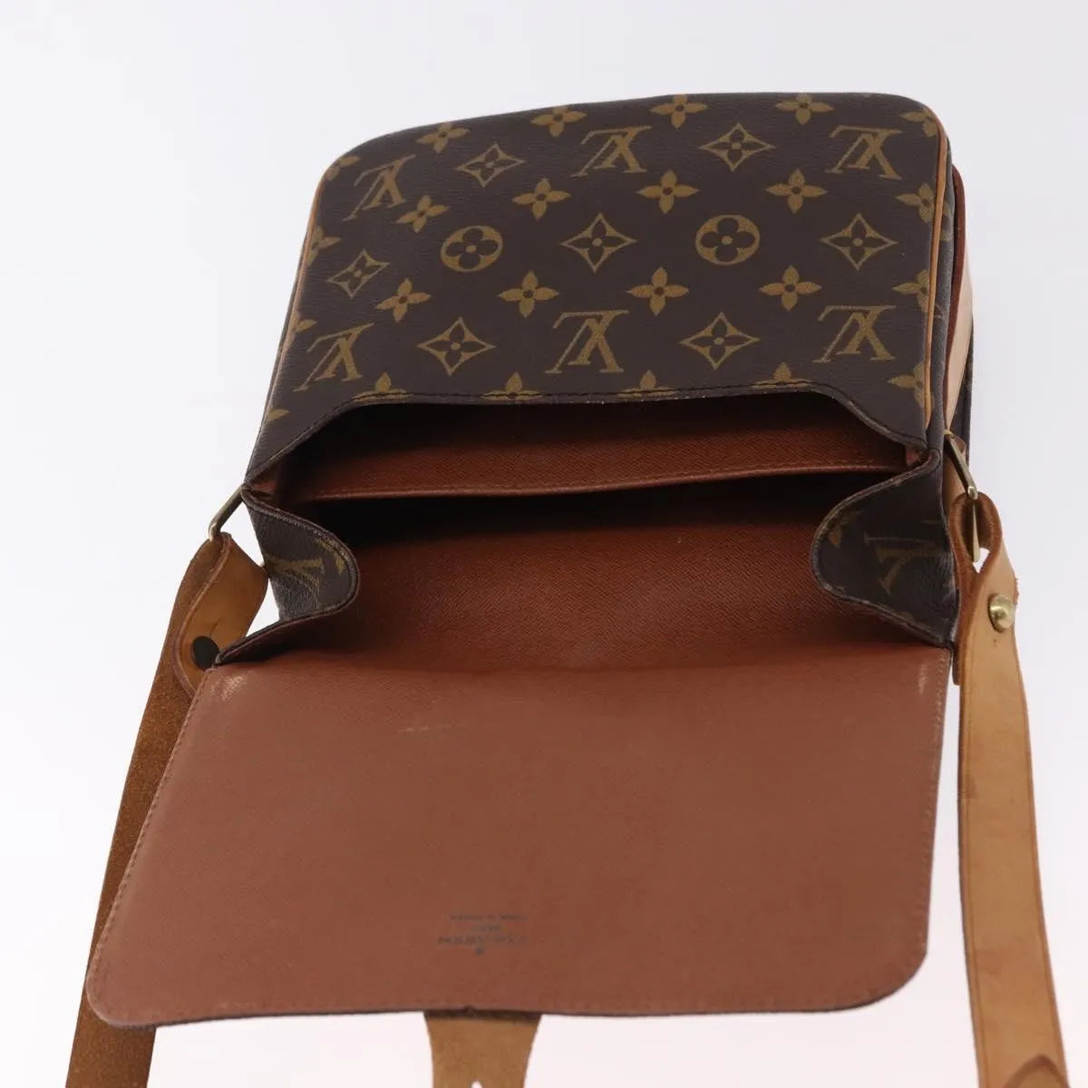 Louis Vuitton Cartouchiere Monogram, Brown, Canvas, Shoulder Bag
