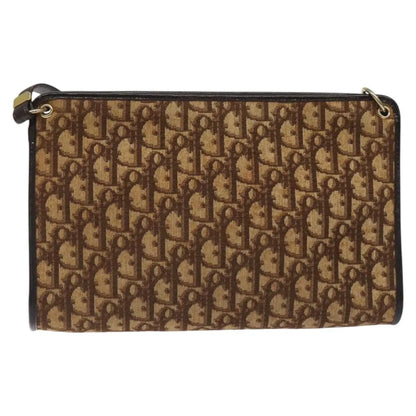 Christian Dior Vintage Trotter Canvas, Brown, Canvas, Shoulder Bag