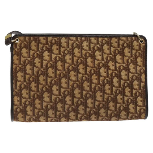Christian Dior Vintage Trotter Canvas, Brown, Canvas, Shoulder Bag