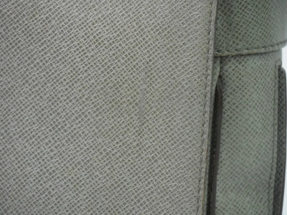 Louis Vuitton Roman Taiga Leather, Gray, Leather, Shoulder Bag