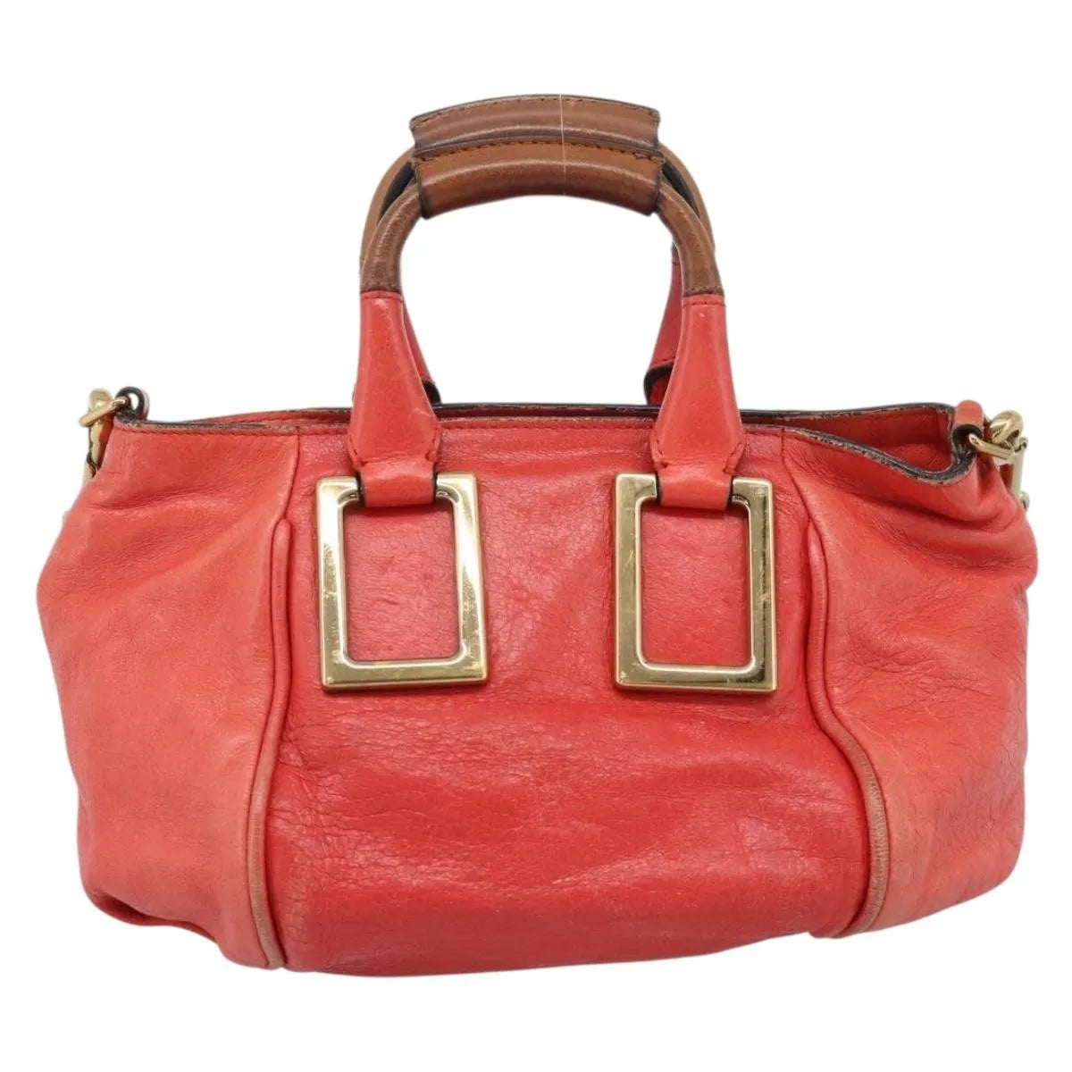 Chloe Ethel Leather, Red, Leather, Handbag