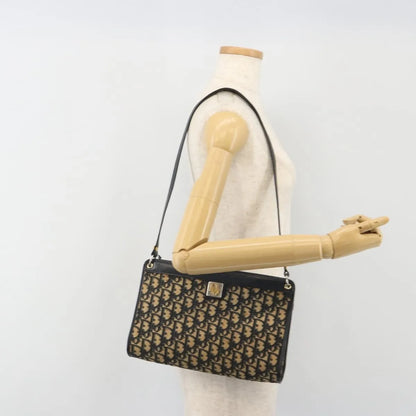 Christian Dior Vintage Trotter Canvas, Navy, Canvas, Shoulder Bag