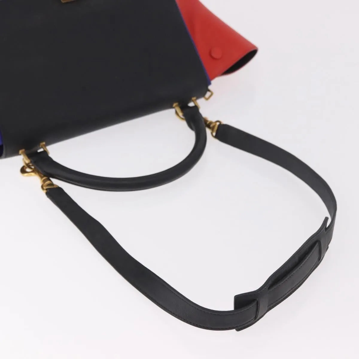 Celine Trapeze Leather with Suede, Multicolour, Leather, Handbag