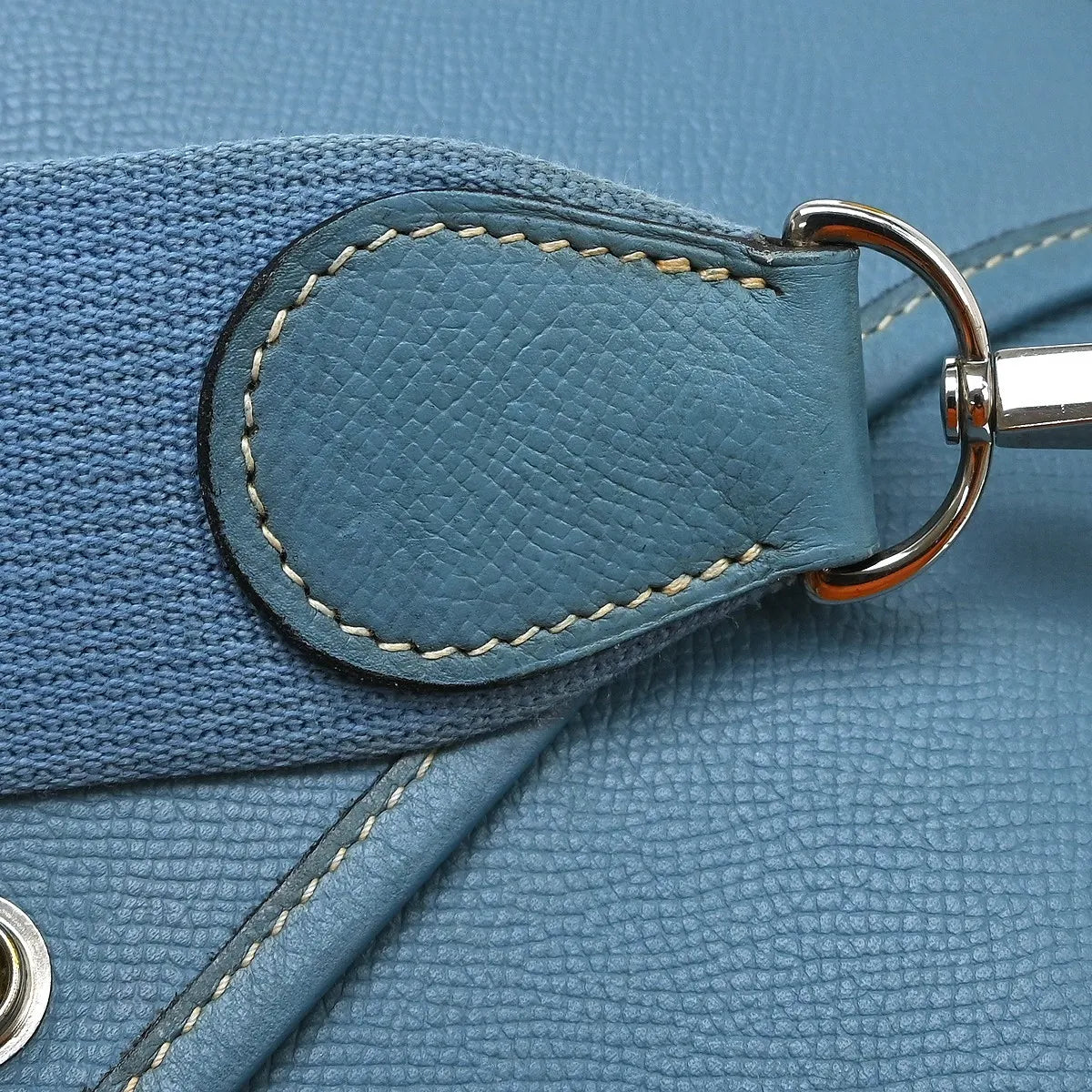 Hermes Evelyne Bag Gen II Clemence, Blue, Leather, Shoulder Bag