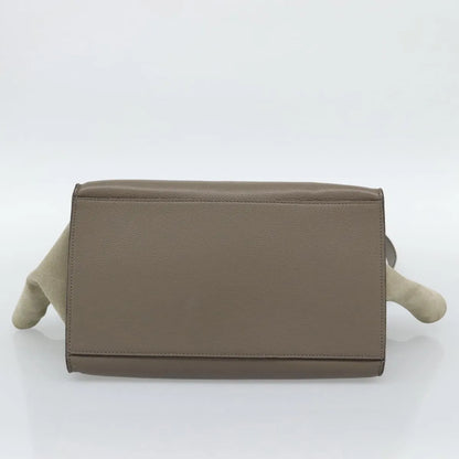 Celine Trapeze Leather with Suede, Gray, Leather, Handbag
