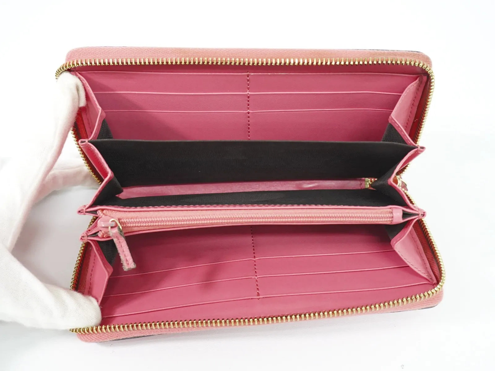 Gucci Zip Around Wallet (Outlet) Microguccissima Leather, Pink, Leather, Wallet