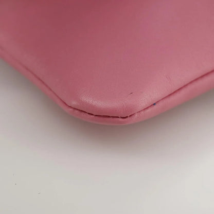 Valentino Garavani Pochette Leather, Pink, Leather, Clutch