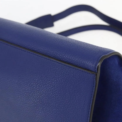 Celine Trapeze Leather, Blue, Leather, Handbag
