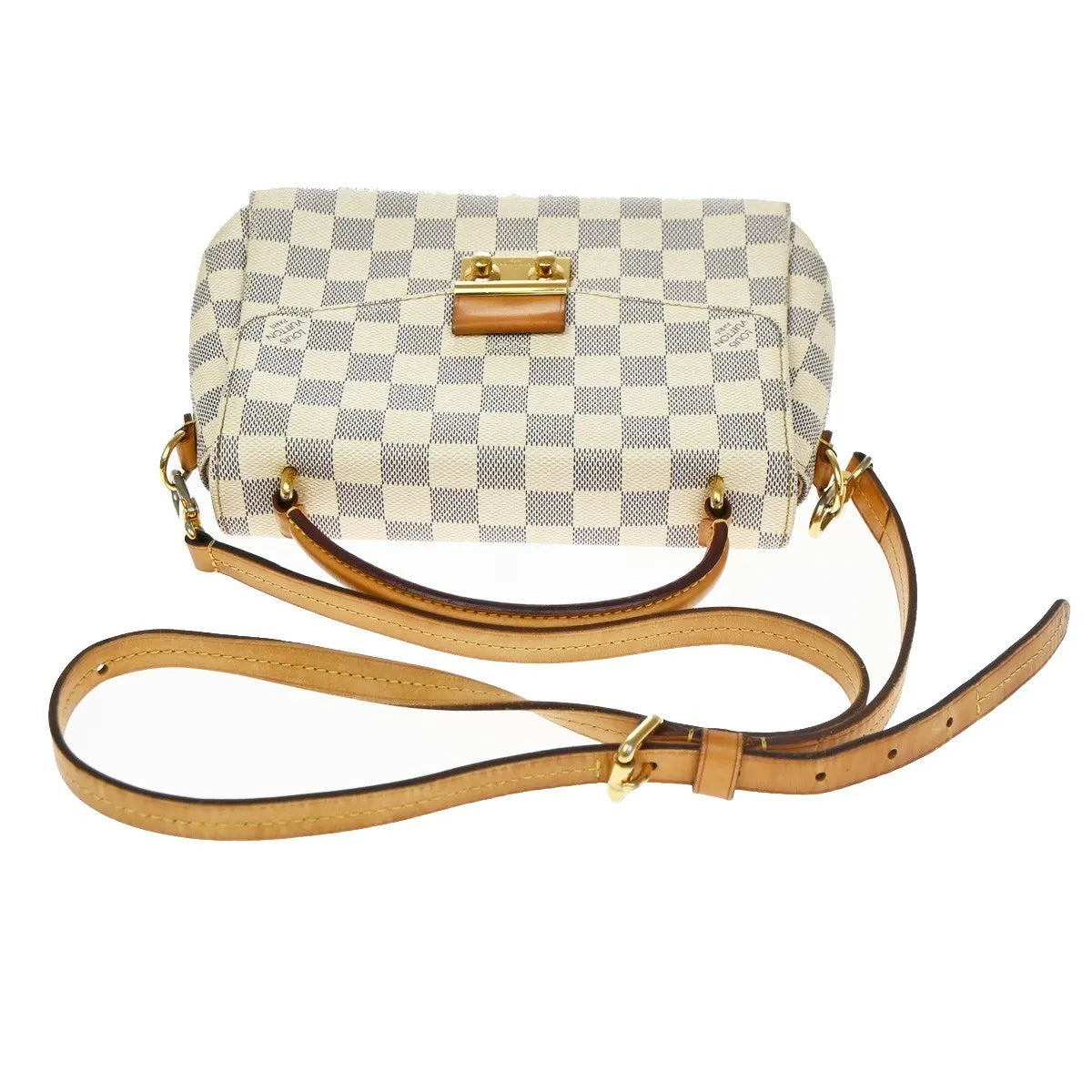 Louis Vuitton Croisette Damier, White, Canvas, Handbag
