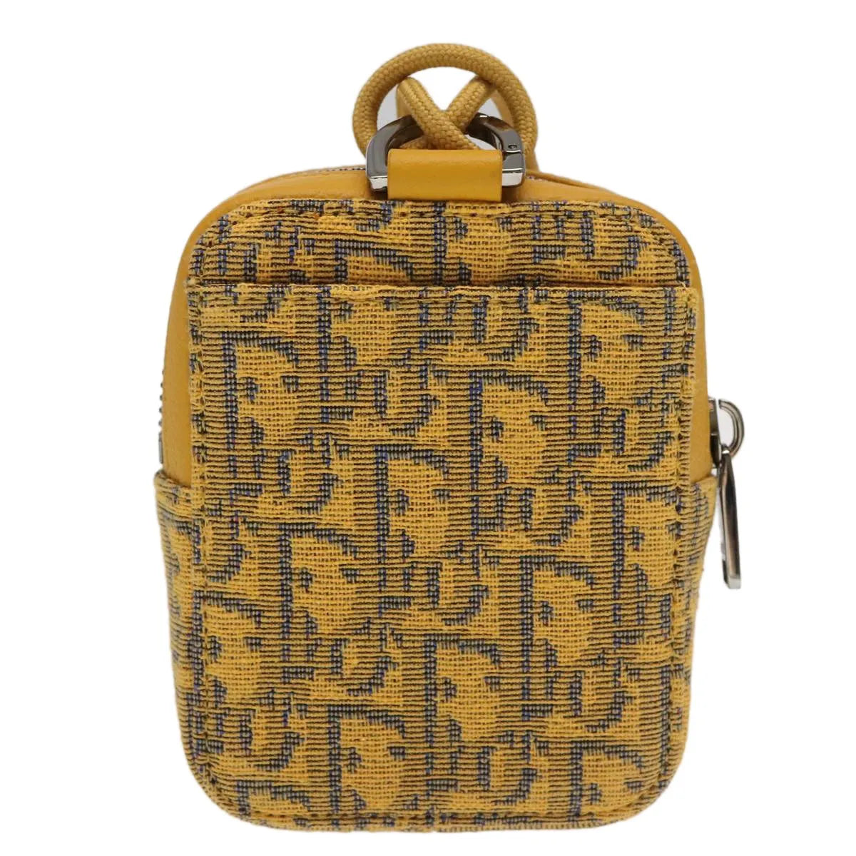Christian Dior Vintage Trotter Canvas, Yellow, Canvas, Clutch