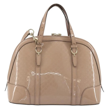 Gucci Nice Top Handle Microguccissima Patent, Beige, Patent Leather, Handbag