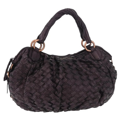 Miu Miu Hobo Woven Leather, Purple, Leather, Handbag