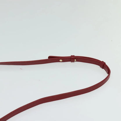 Bvlgari Signature Leather, Red, Leather, Shoulder Bag