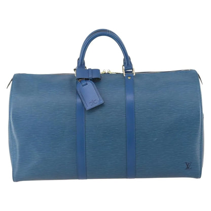 Louis Vuitton Keepall Epi Leather, Blue, Leather, Travel Bag