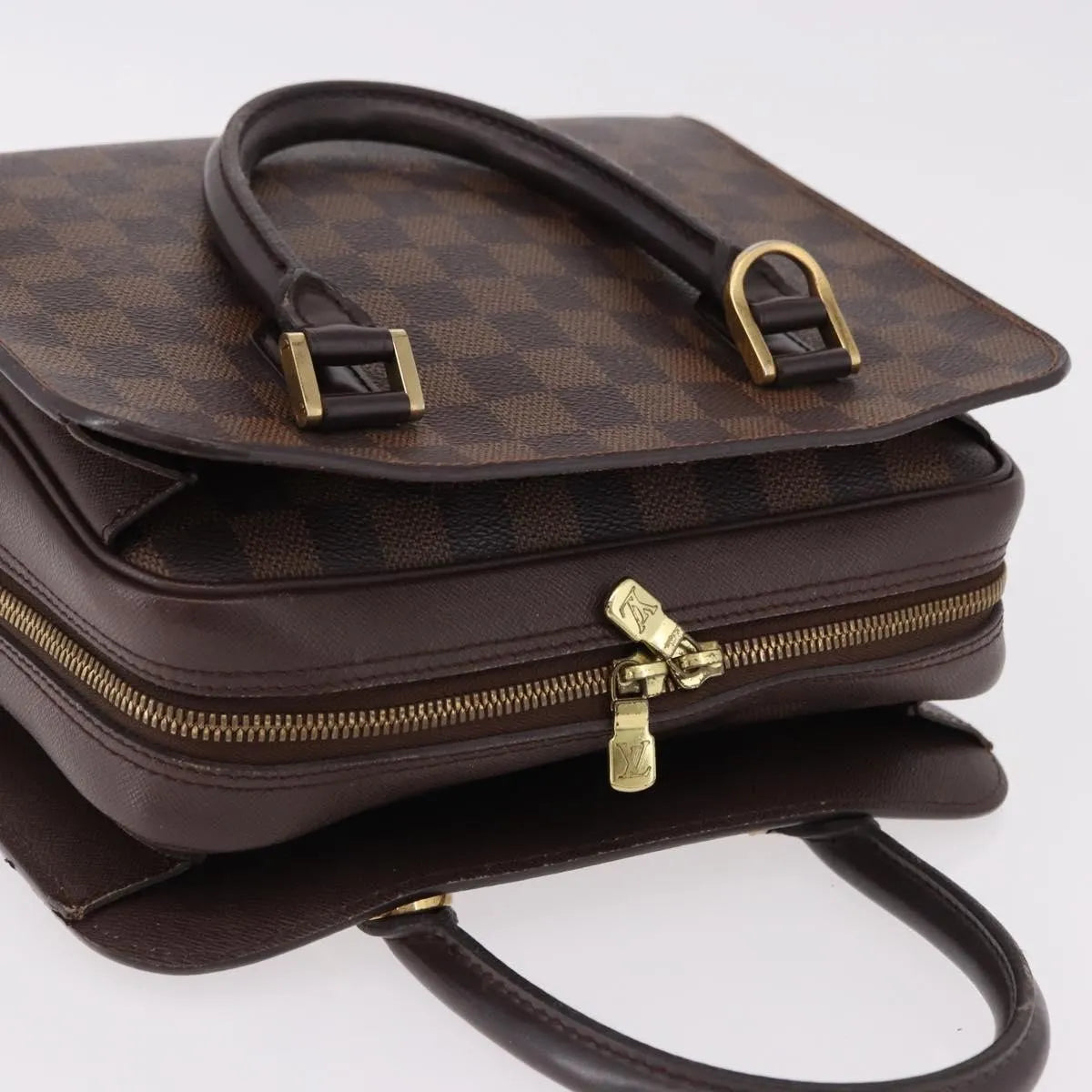 Louis Vuitton Triana Damier, Brown, Canvas, Handbag