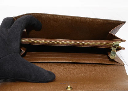 Louis Vuitton Vintage Sarah Monogram Canvas, Brown, Canvas, Wallet