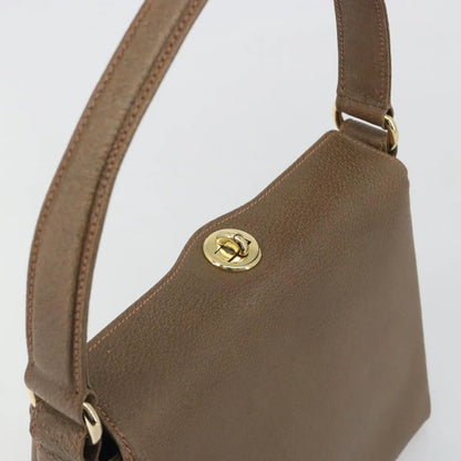 Gucci Vintage Convertible Box Leather, Brown, Leather, Handbag