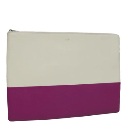 Celine Bicolor Solo Clutch Leather, Multicolour, Leather, Clutch