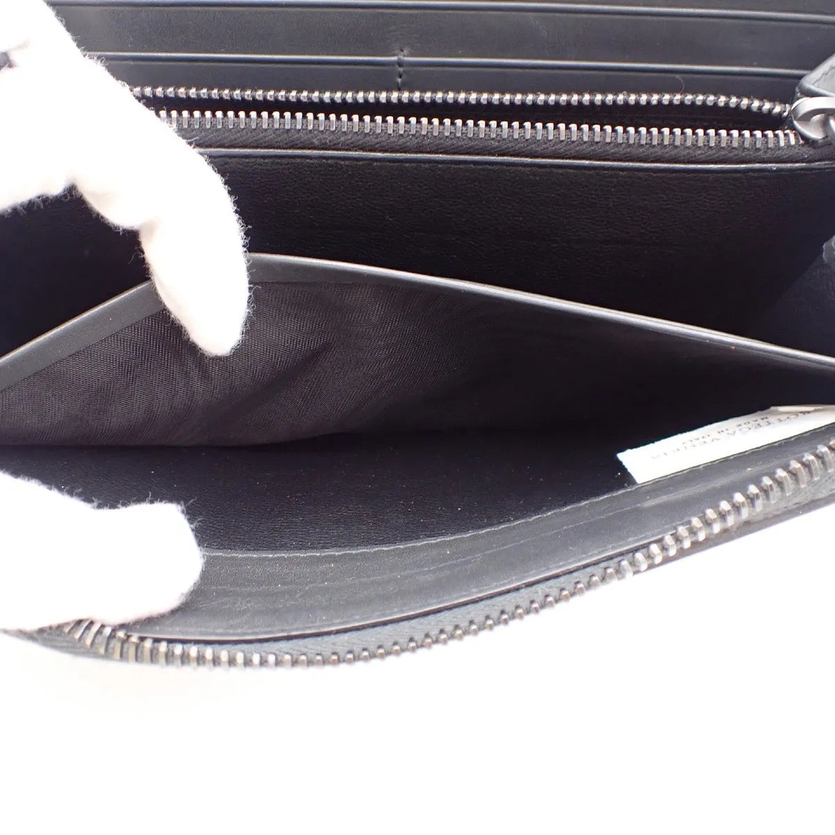Bottega Veneta Intrecciato Long Zip Leather, Black, Leather, Wallet