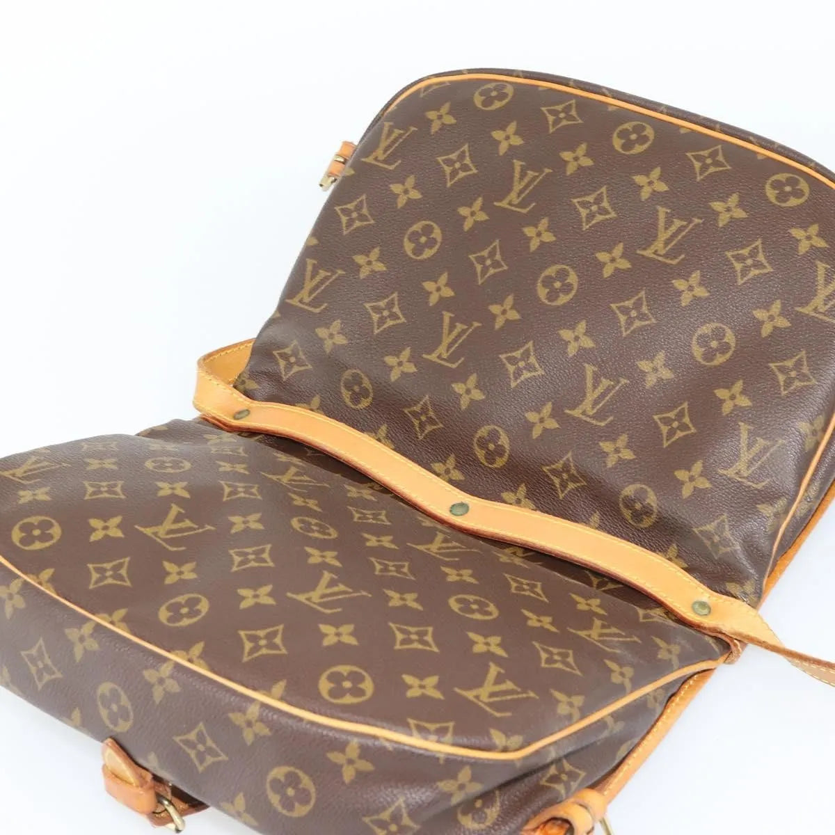 Louis Vuitton Saumur Monogram Canvas, Brown, Canvas, Shoulder Bag