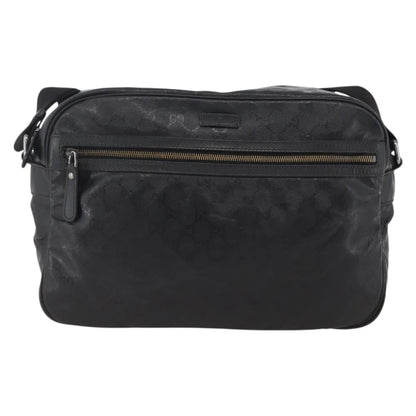 Gucci Zip Messenger GG Imprime, Black, Canvas, Shoulder Bag