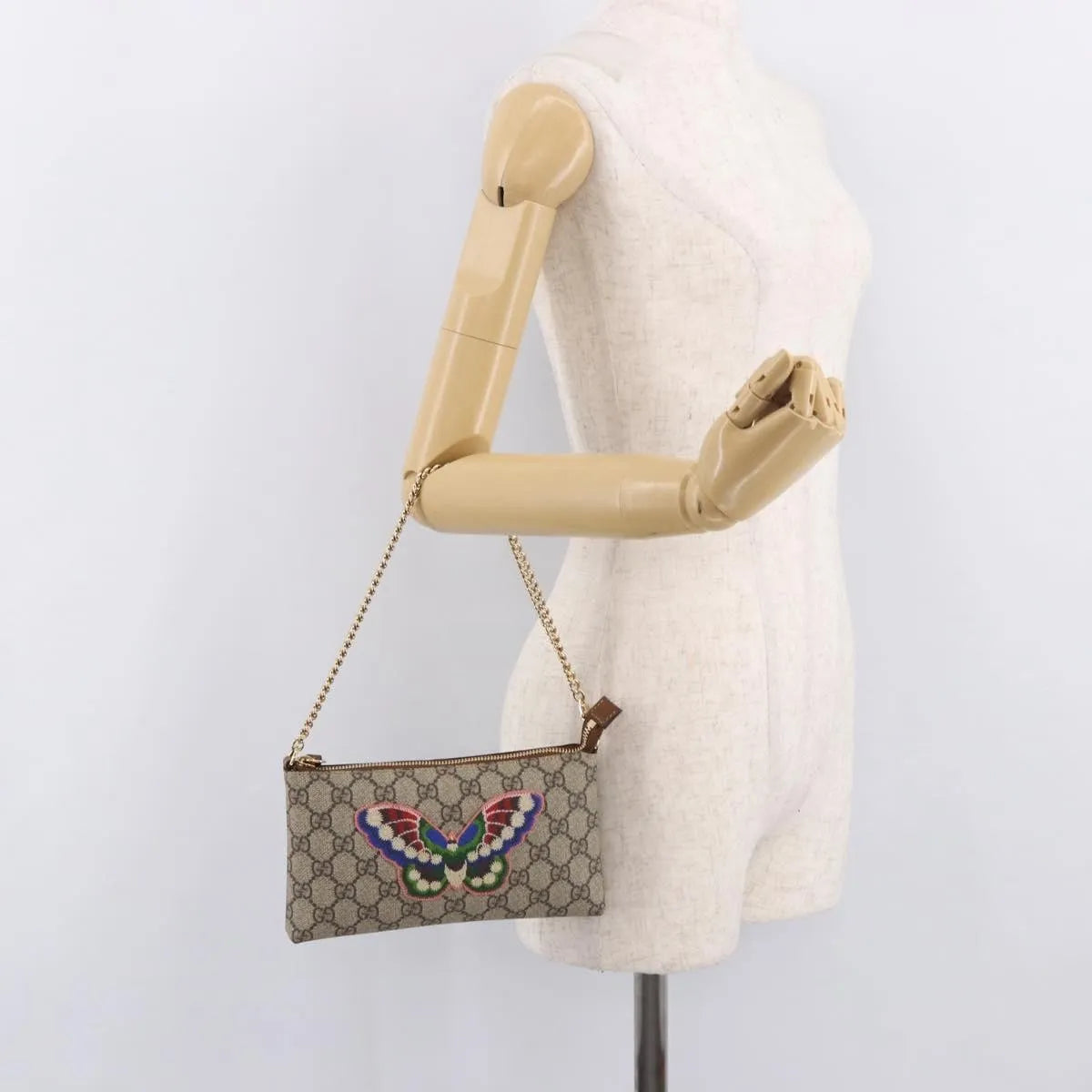 Gucci Pochette GG Canvas, Beige, PVC, Clutch