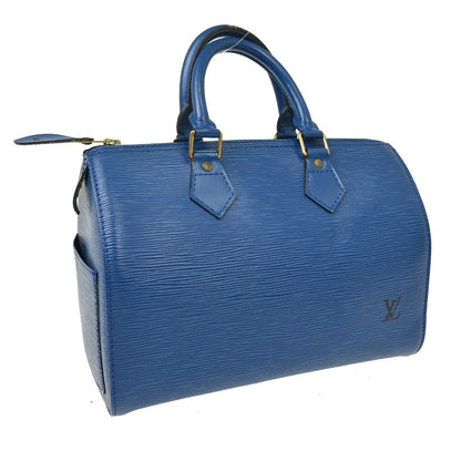 Louis Vuitton Speedy Epi Leather, Blue, Leather, Handbag