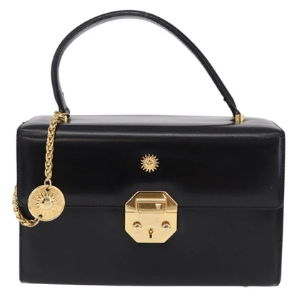 Versace Vintage Leather, Black, Leather, Handbag