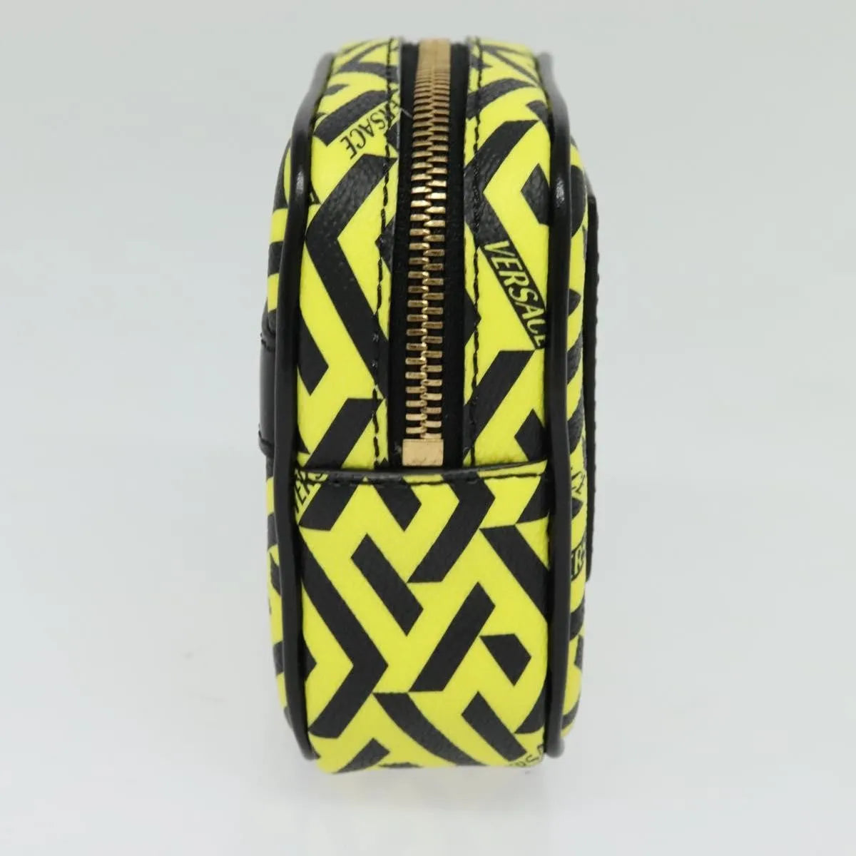 Versace Vintage Clutch Leather, Yellow, PVC, Clutch