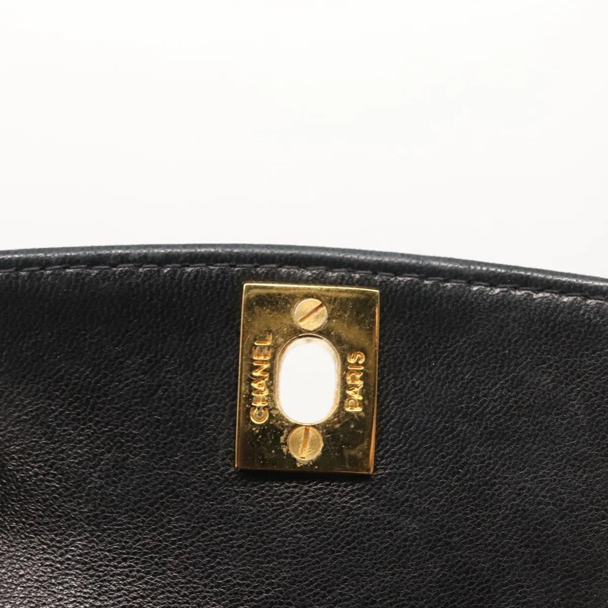 Chanel Vintage Diana Flap Quilted Patent, Black, Patent Leather, Shoulder Bag