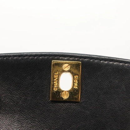 Chanel Vintage Diana Flap Quilted Patent, Black, Patent Leather, Shoulder Bag