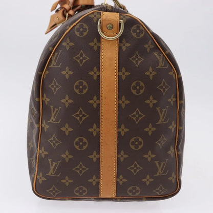 Louis Vuitton Keepall Bandoulière Monogram, Brown, Canvas, Travel Bag