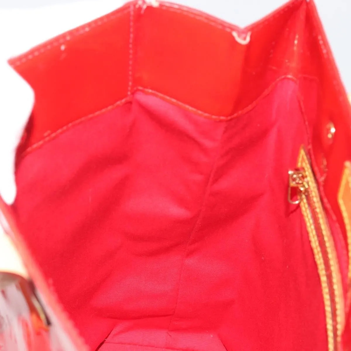 Louis Vuitton Reade Monogram Vernis, Red, Patent Leather, Handbag
