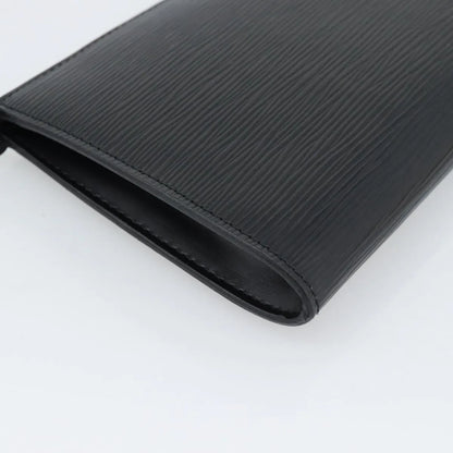 Louis Vuitton Pochette Accessoires Epi, Black, Leather, Clutch
