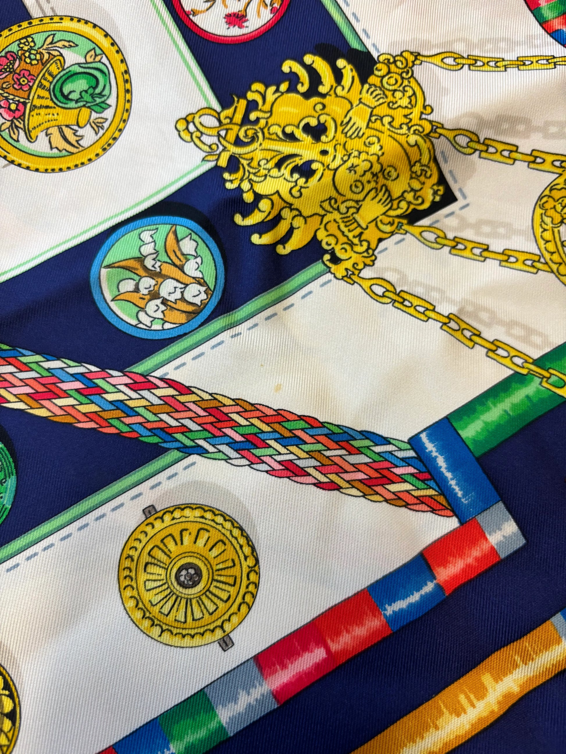Hermes Carré 90 Silk multicolor, Multicolour, Silk, Scarf