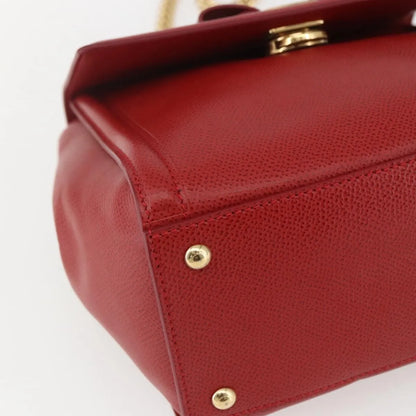 Salvatore Ferragamo Carrie Vara Saffiano Leather, Red, Leather, Shoulder Bag