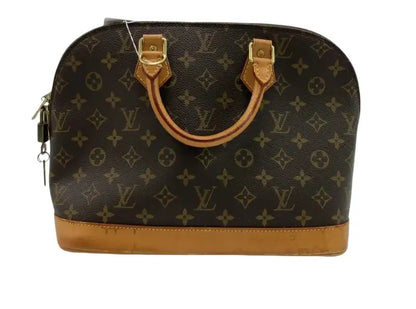 Louis Vuitton Alma Monogram Canvas, Brown, Canvas, Handbag