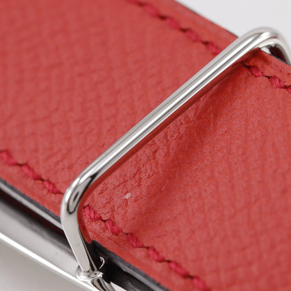 Hermes Rivale Reversible Belt Leather, Red, Leather, Belt